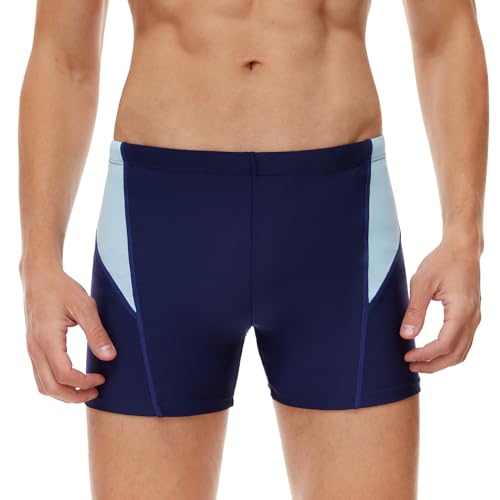 Detalle de AMZSPORT Maillot de Bain Homme Short de Bain à Séchage Rapide – Bleu, L