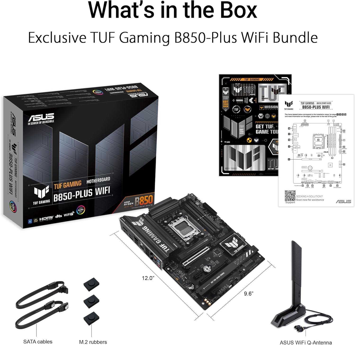 Thumbnail 5 de ASUS TUF Gaming B850-PLUS WiFi ATX (AMD AM5) Motherboard with Wi‑Fi 7, DDR5, PCIe 5.0, and 3× M.2