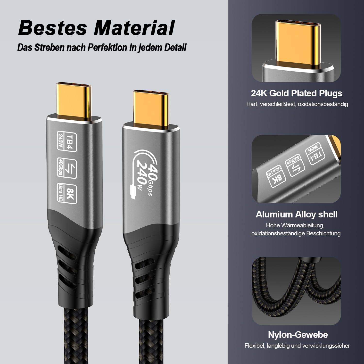 Thumbnail 5 de EUDOBEL USB 4 Thunderbolt 4 Kabel 2m