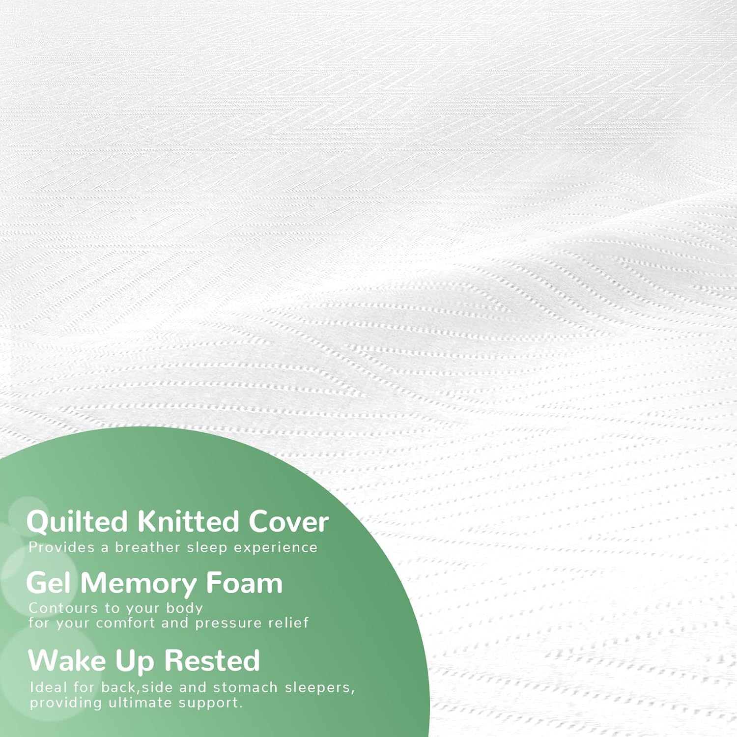 Detalle de wowttrelax Single Memory Foam Mattress (13cm) with Gel Memory Foam Top Layer and Washable Cover, 90x190x13cm