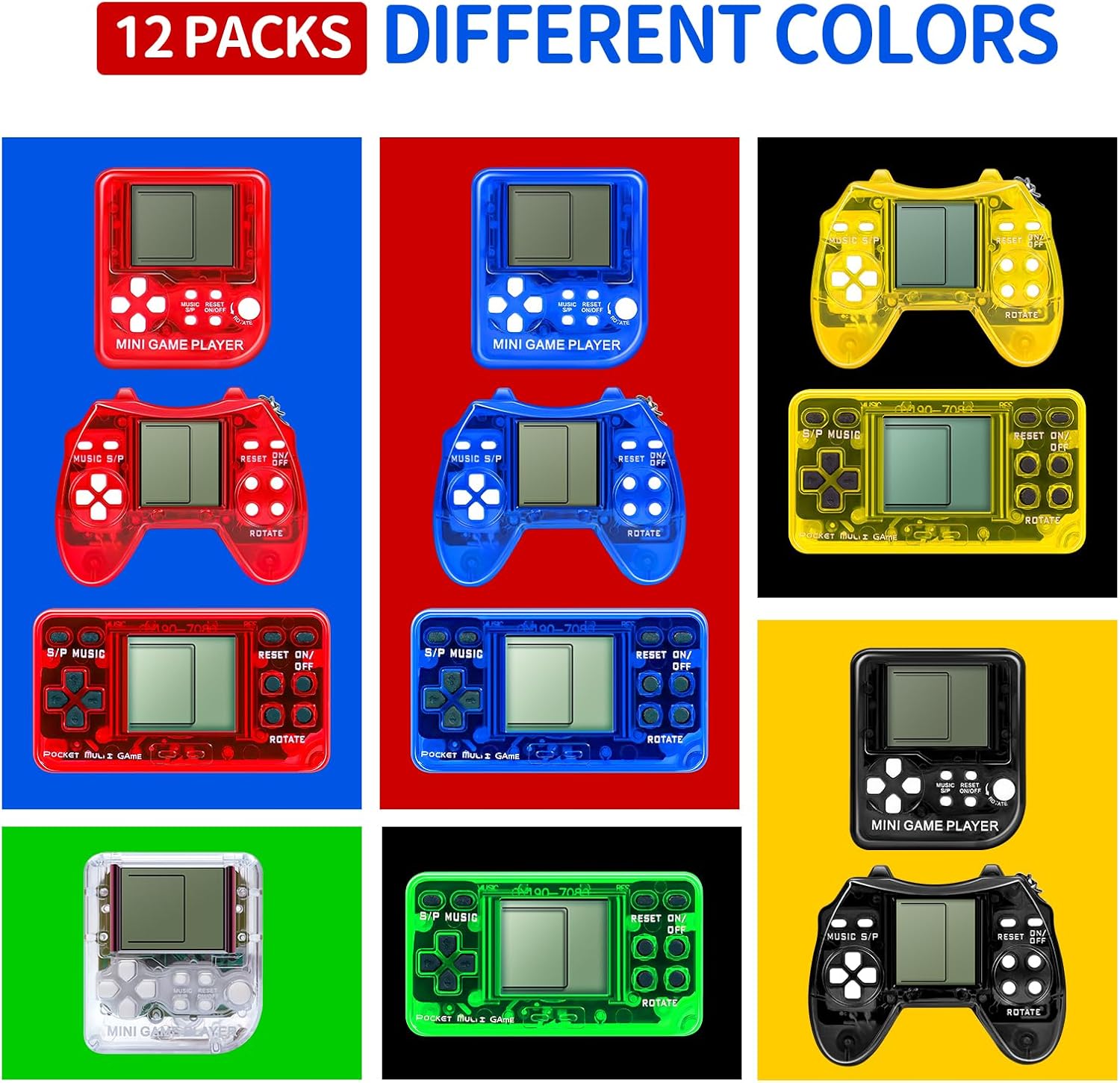 Detalle de SSRMX 12Pcs Video Game Party Favors keychain