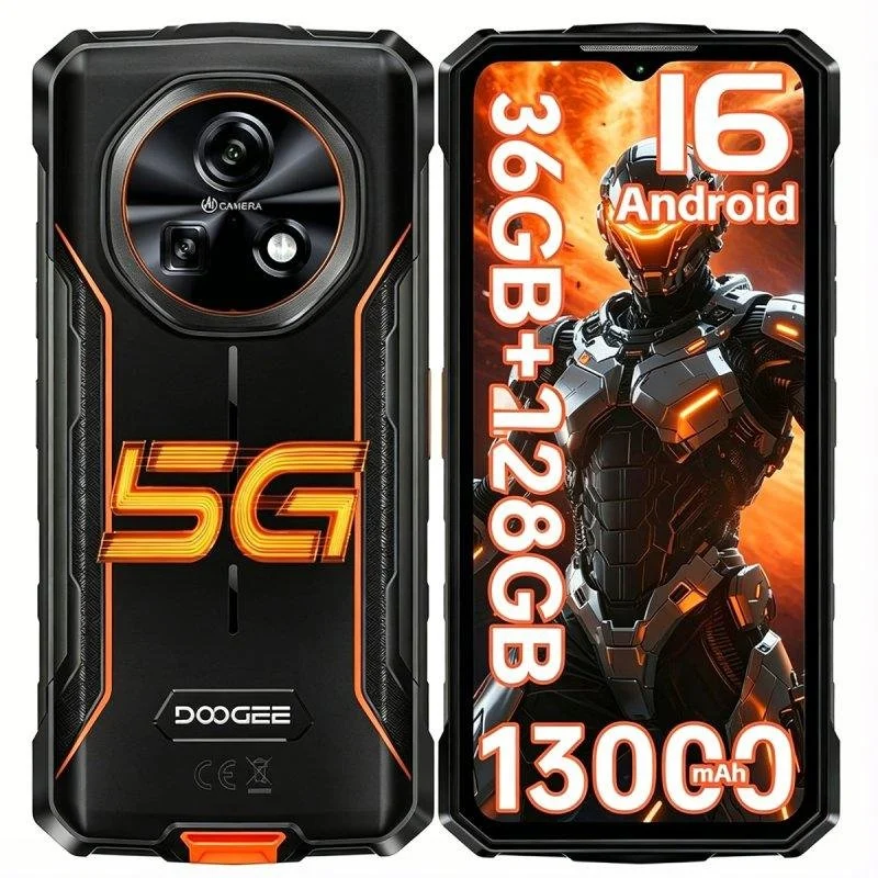 Detalle de Doogee Fire 7 5G 6GB 128GB 6.6" Naranja: autonomía para trabajo de campo