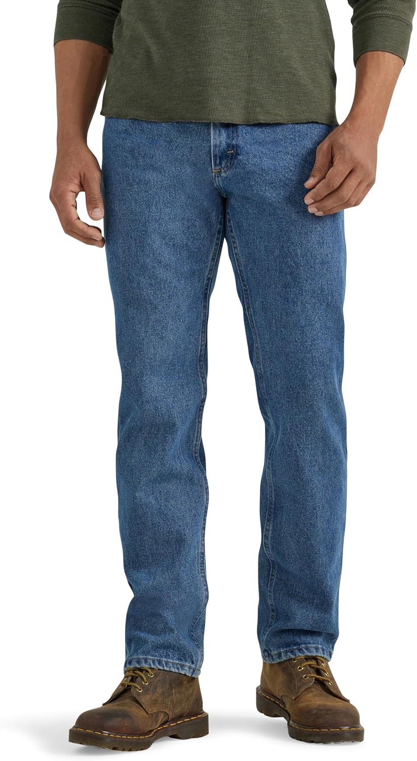 Detalle de Wrangler Authentics Mens Classic Regular-Fit Jean: jeans classici, comfort quotidiano