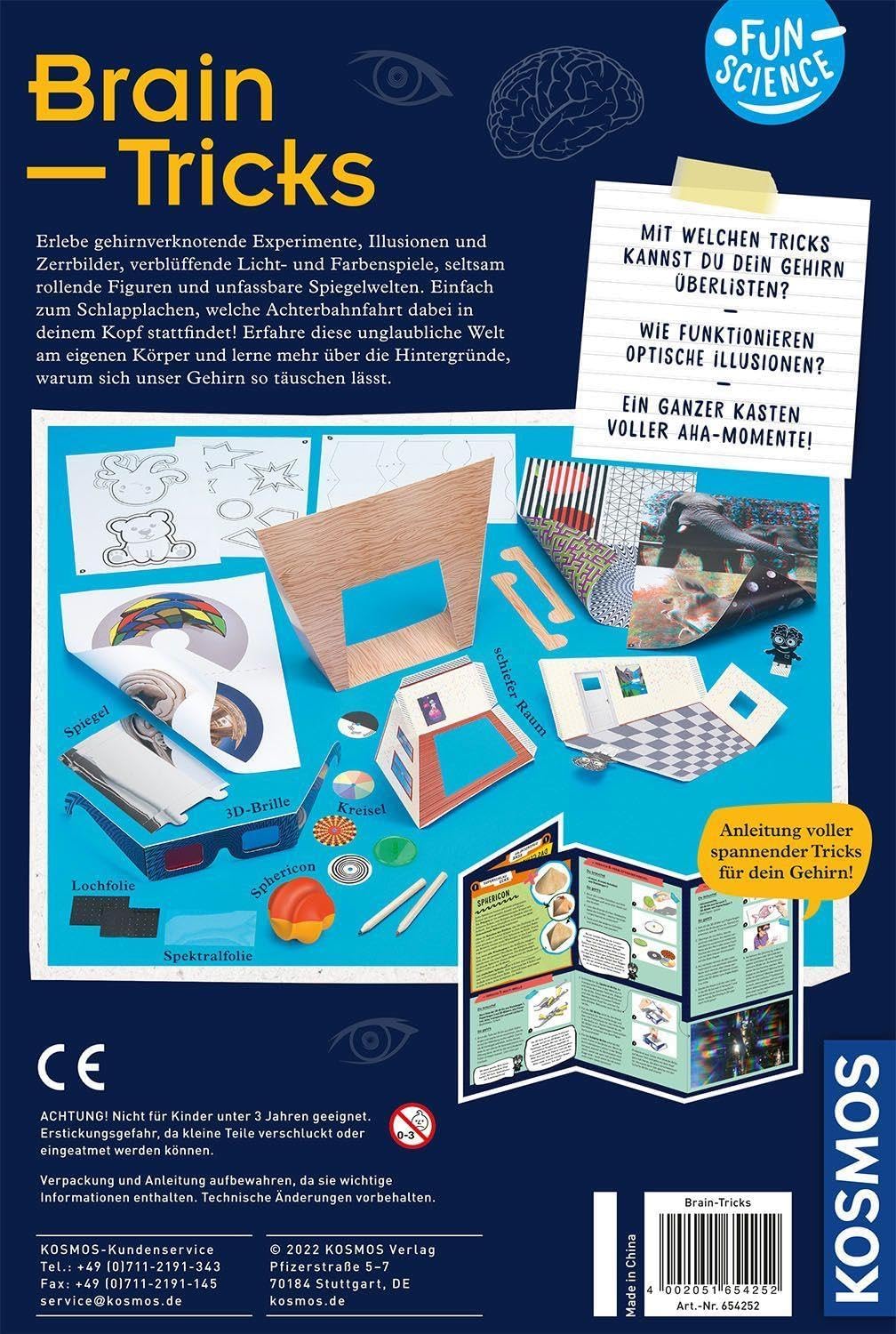 Thumbnail 1 de Kosmos Fun Science Brain Tricks (654252) – kit d’expériences d’illusions d’optique et lunettes 3D pour enfants