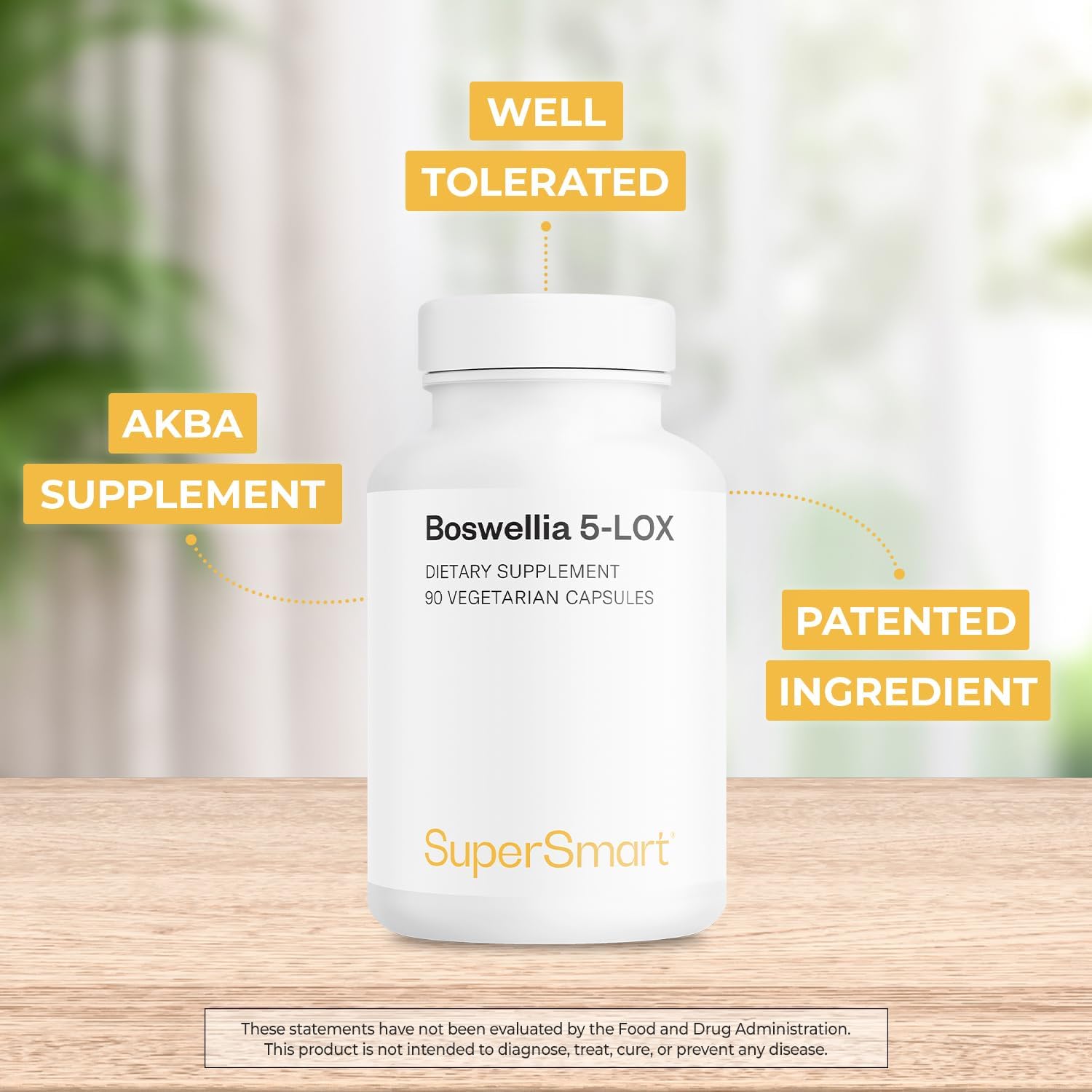 Thumbnail 2 de SuperSmart Boswellia 5-LOX (Boswellia serrata standardisé 30% AKBA) – extrait anti-inflammatoire, 90 gélules végétariennes