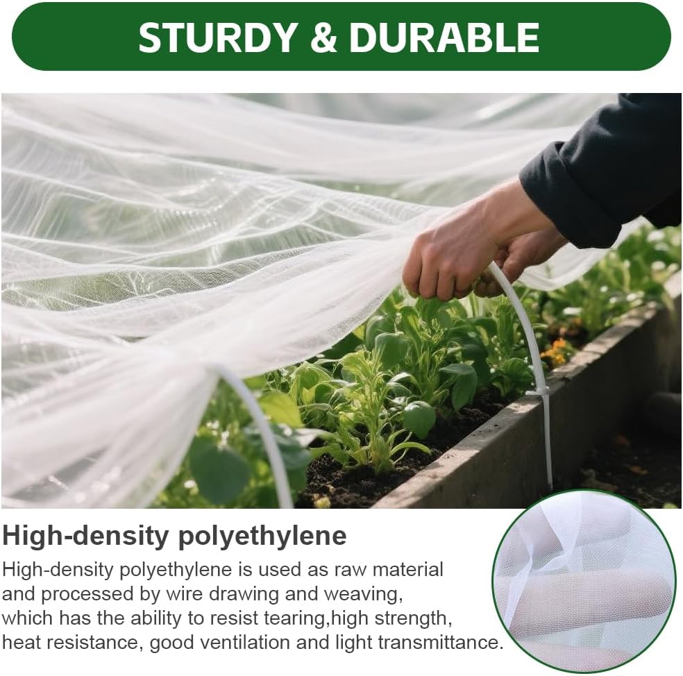 Detalle 2 de AOOWU 5020224 Fine Mesh Garden Insect Netting, 3x6m PE Cover