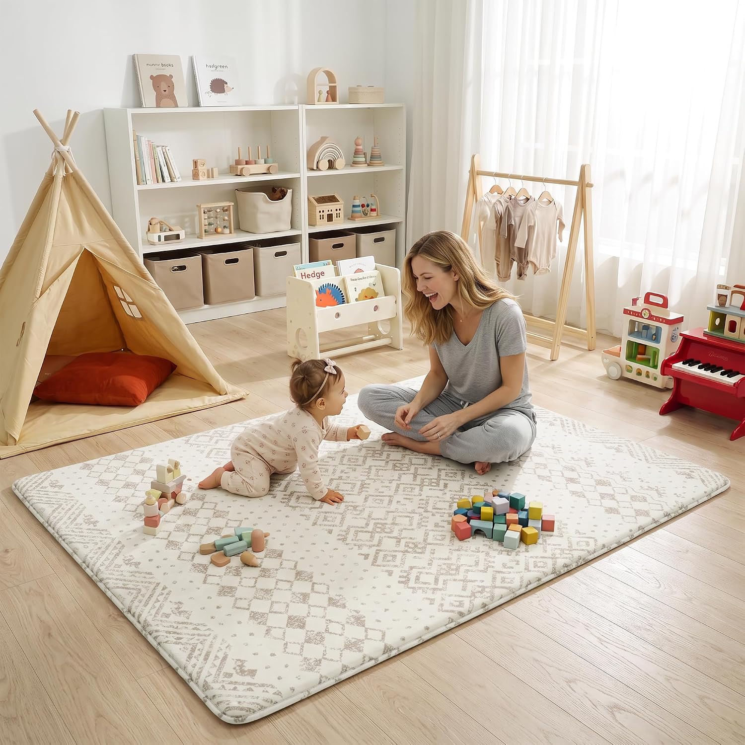 Thumbnail 5 de Huloo Atlas Baby Play Mat, 79 x 158 Inches, 1.3-Inch Elasti-Foam