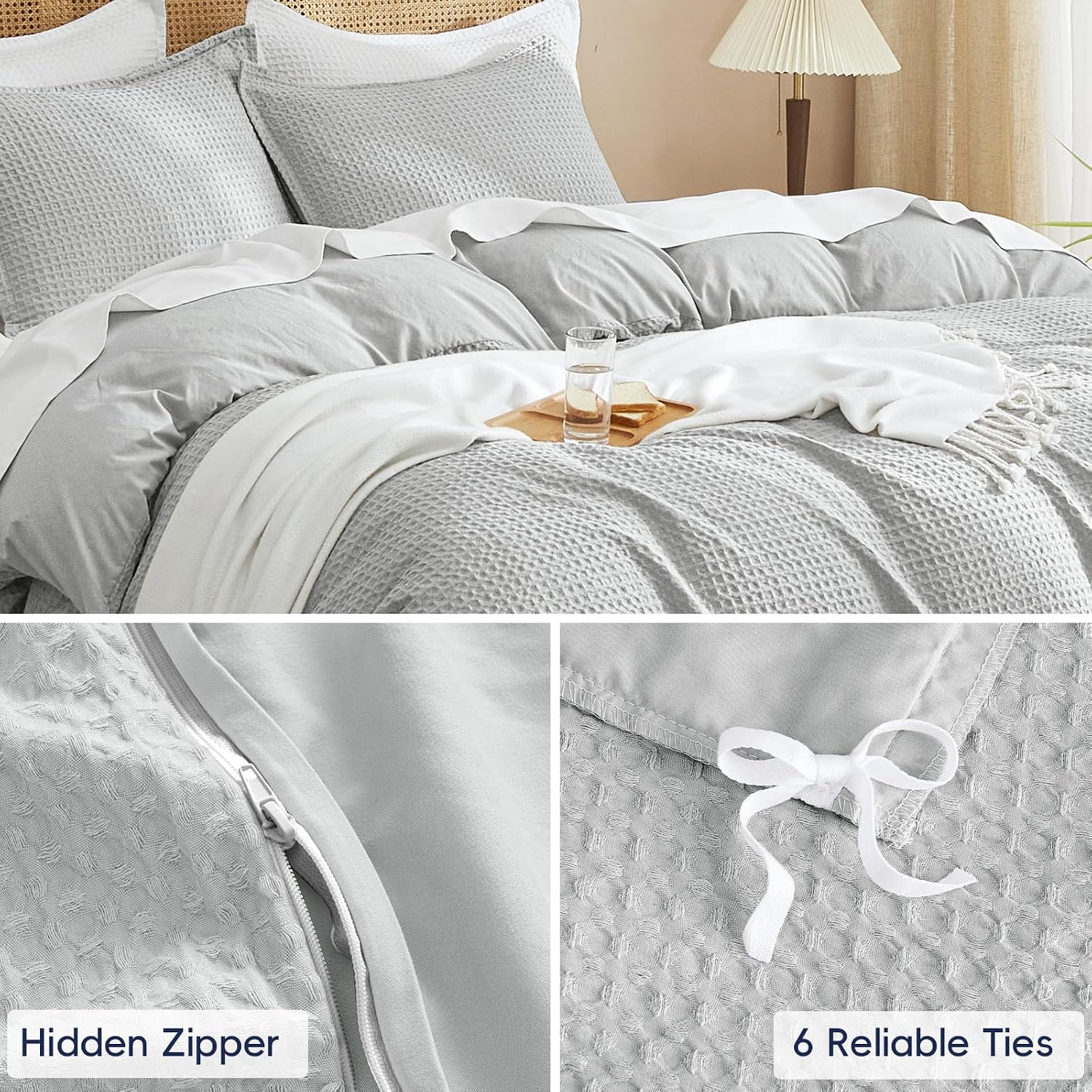Detalle 1 de PHF Waffle Duvet Cover Twin/Twin XL