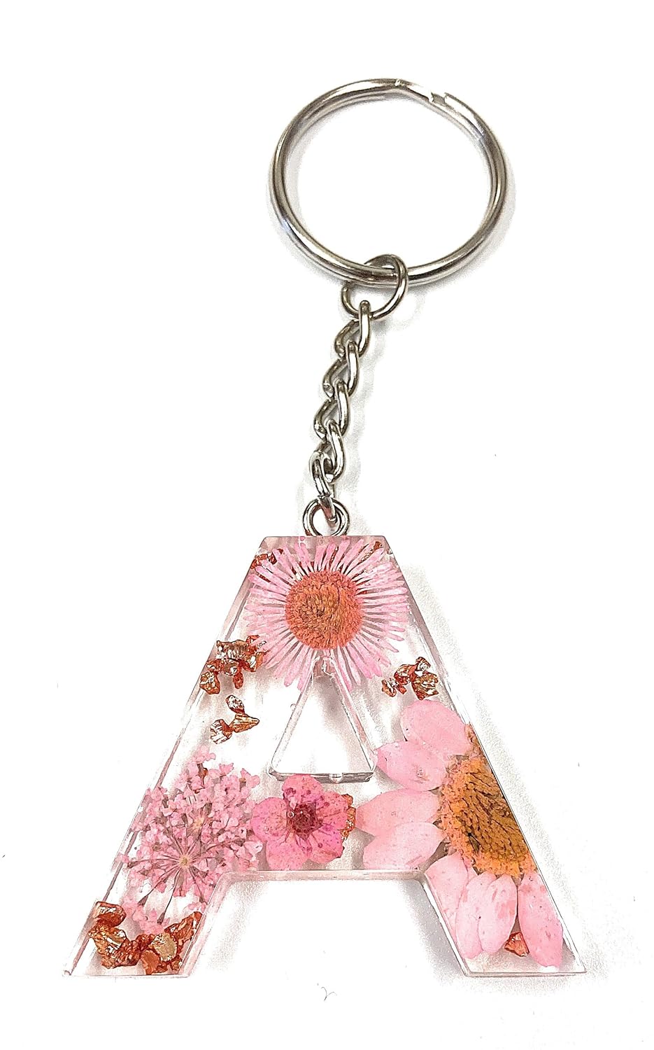 Thumbnail 3 de Cotswold Crafts By Emma Personalised A-Z Letter Keyring with Pink Flowers – Z Edition