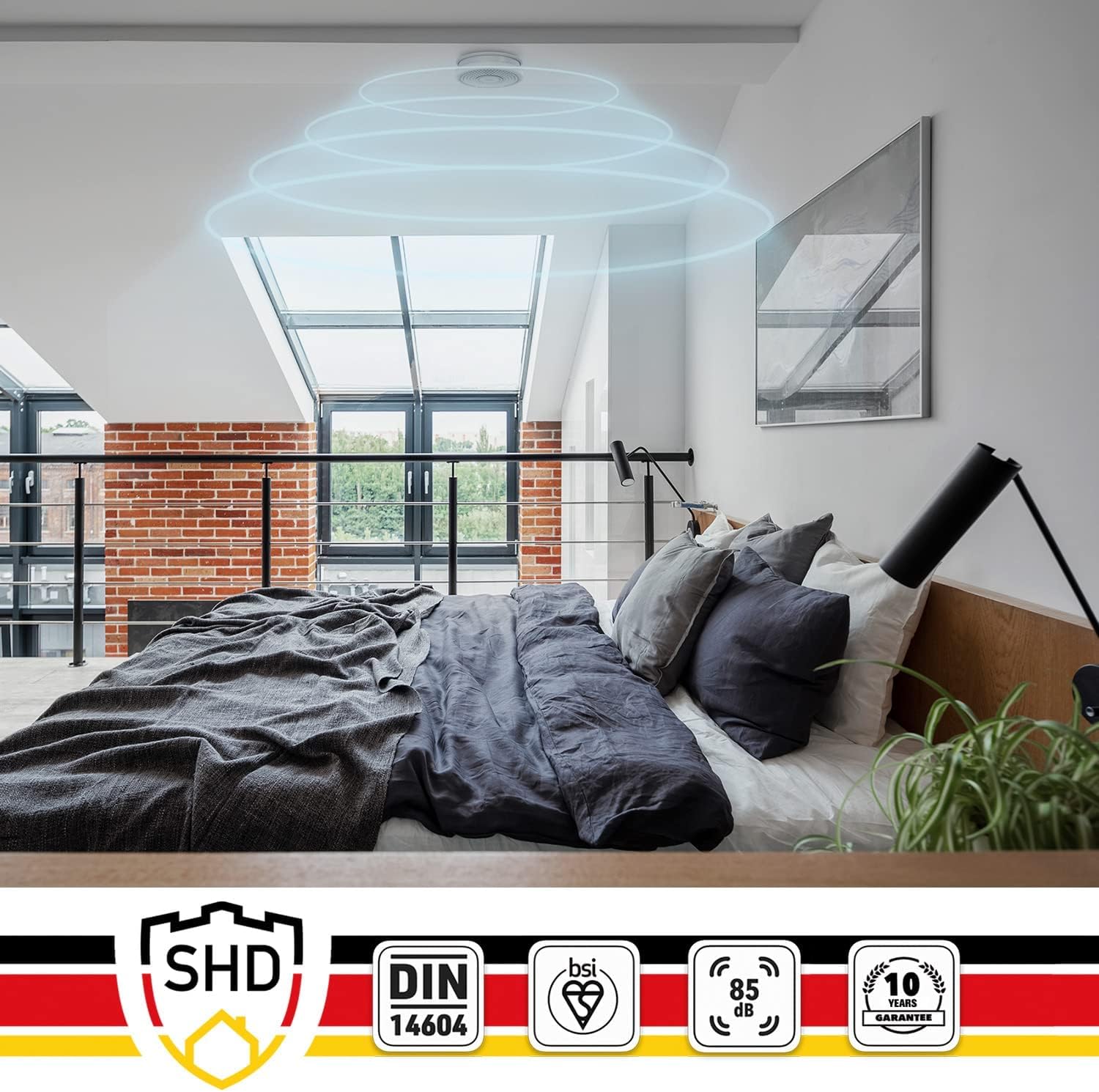 Thumbnail 5 de SHD OneConcept Rilevatore di fumo per casa (set da 2) con sensore ottico, test e mute