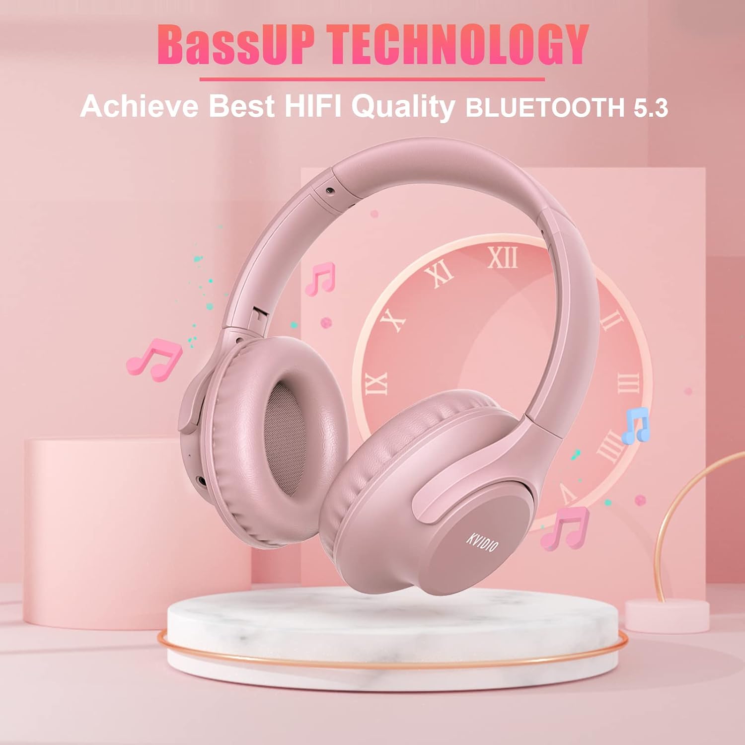 Thumbnail 1 de KVIDIO Bluetooth Headphones 65h playtime 📢