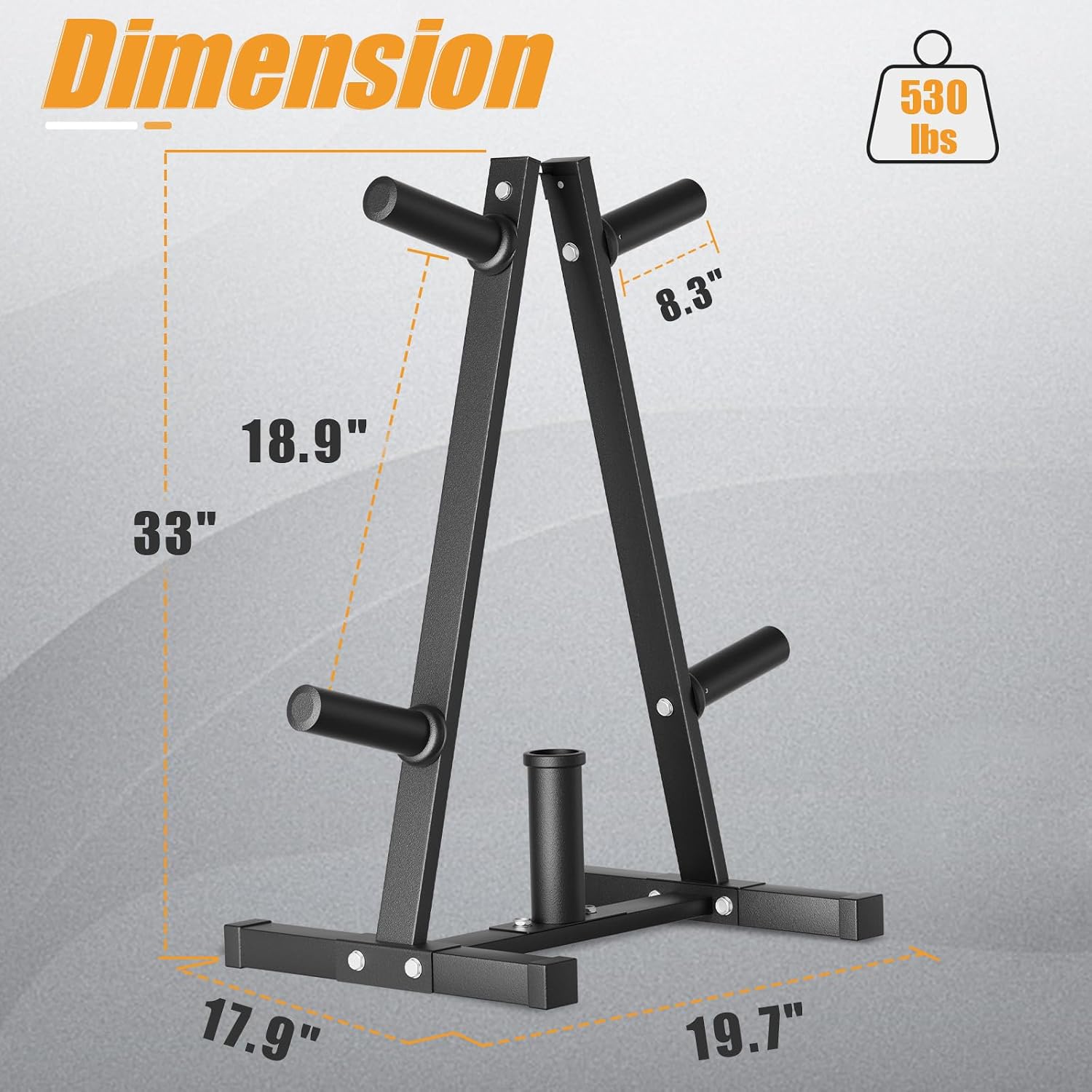 Detalle de Bongkim Weight Tree and Rack, Olympic Plate Holder with Four Pegs