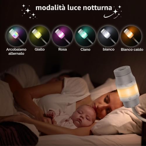 Detalle 2 de LocLynx Proiettore stelle da soffitto 2 in 1 con 13 pellicole e luce notturna