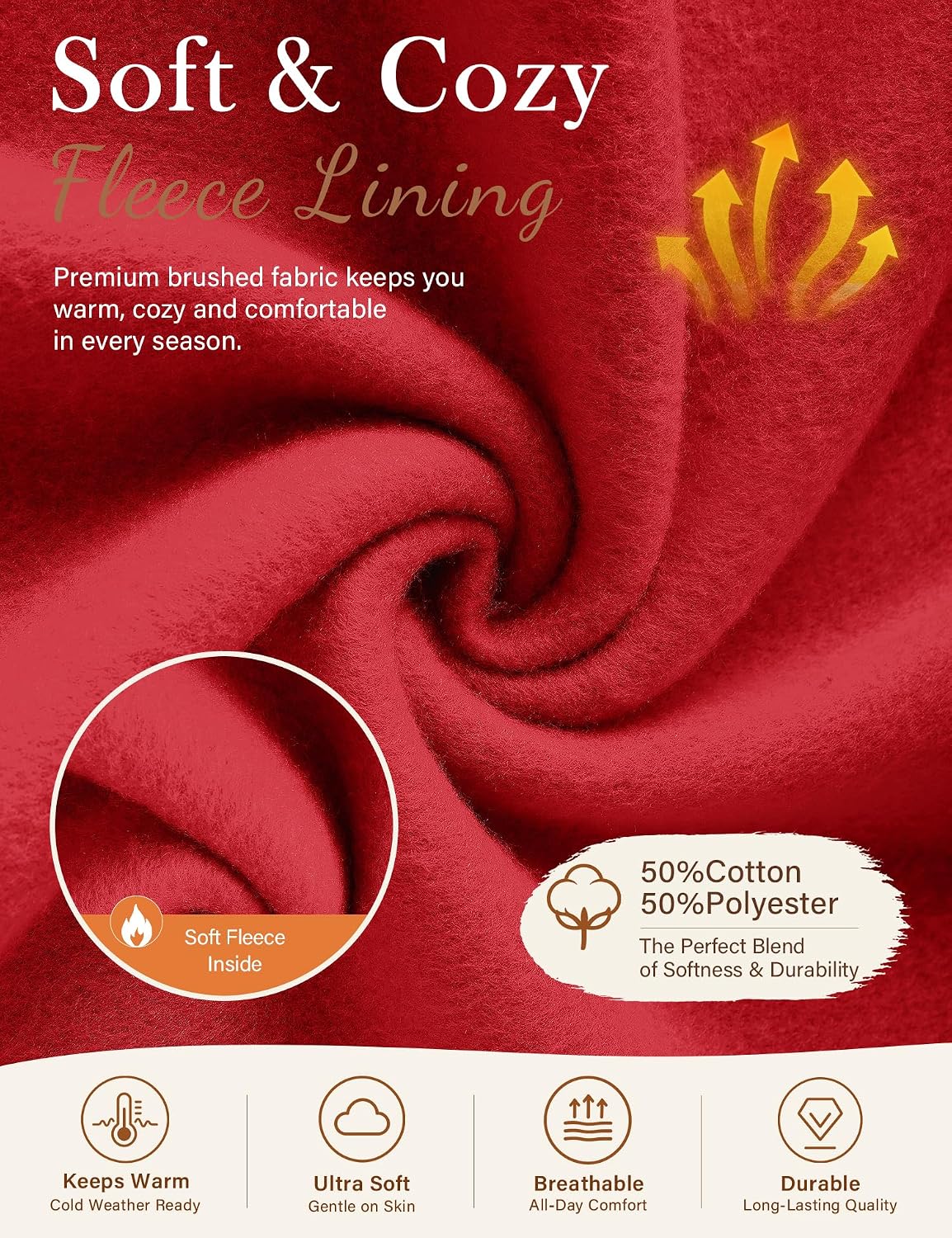 Thumbnail 4 de LOMON Women's Sweatshirt, Cotton-Polyester Blend