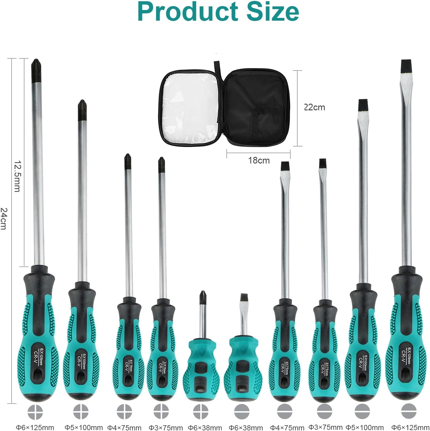 Detalle 2 de Magnetic Screwdriver Set 10pcs