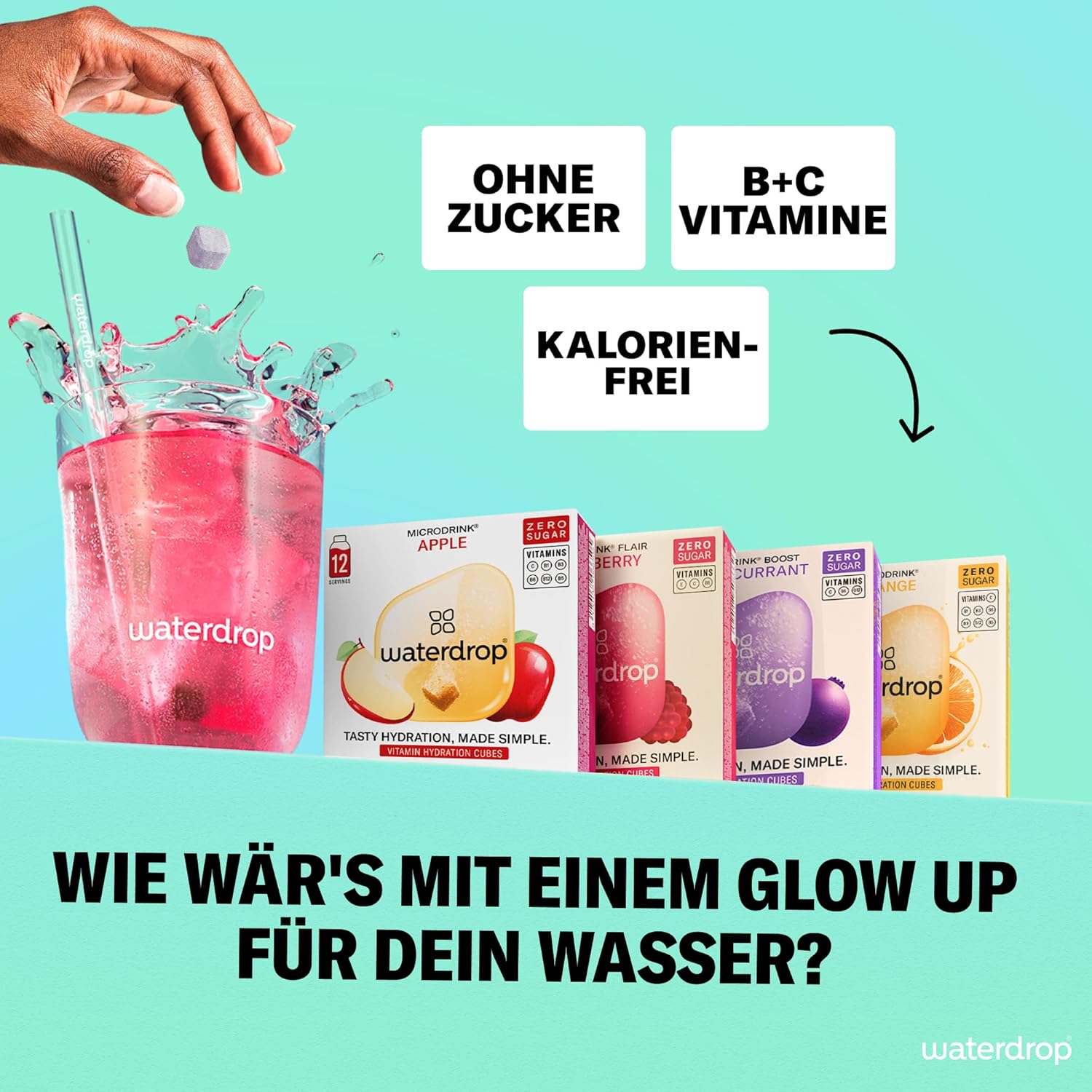 Thumbnail 1 de waterdrop Apfel & Beeren Mix 48 Würfel 🥤