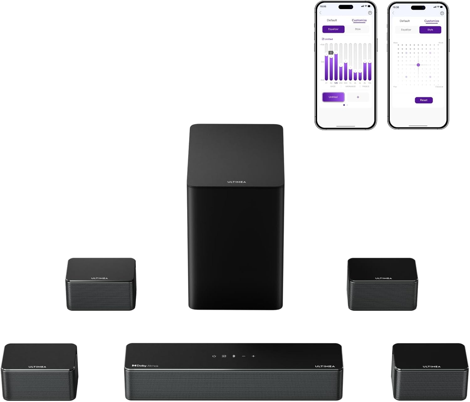 Detalle de ULTIMEA Poseidon D80 U2620 7.1 Soundbar with Dolby Atmos and 6.5-Inch Subwoofer