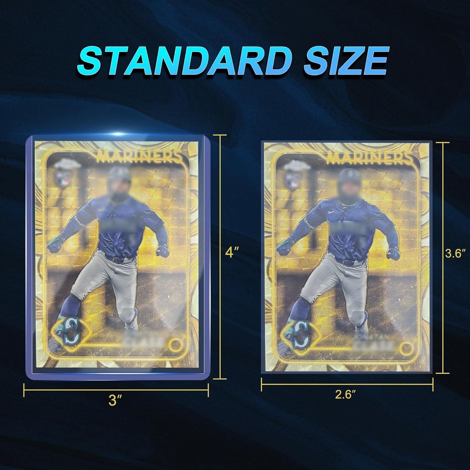 Detalle 2 de 2000 Card Sleeves: Clear Hard Sleeves + Penny Sleeves (3"x4"), Blue, 1000 Hard + 1000 Penny – Ideal for Trading Cards