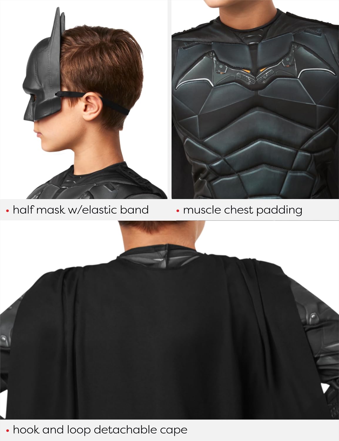 Detalle 2 de Rubies Batman Costume for Kids, Medium