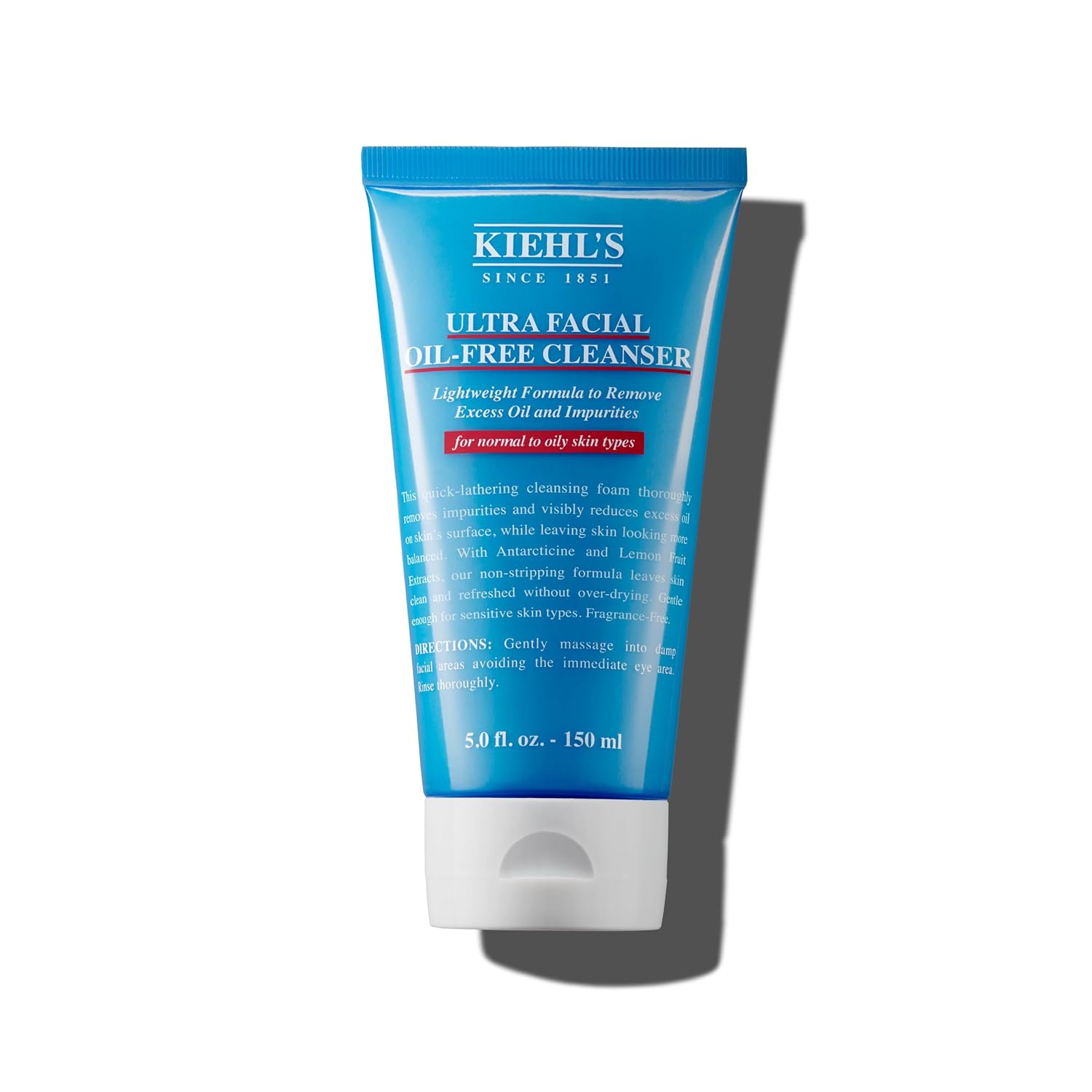 Detalle de KIEHL'S Ultra Facial Oil-Free Cleanser, 150 ml – Erfrischendes Gesichts-Waschgel für fettige bis normale Haut