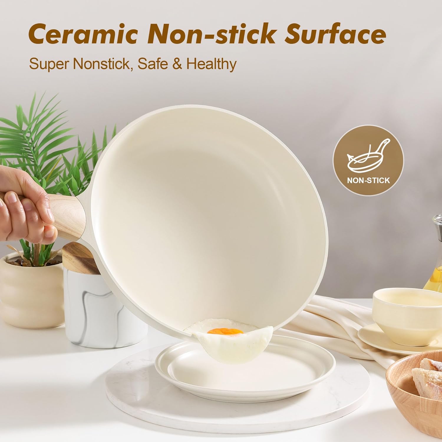 Thumbnail 1 de SENSARTE Ceramic Nonstick Skillet 8 Inch