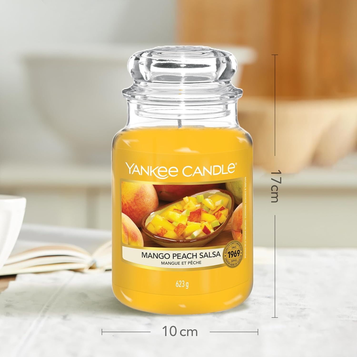 Thumbnail 4 de Yankee Candle Candela profumata Mango‑Pesca 150 ore 🕯