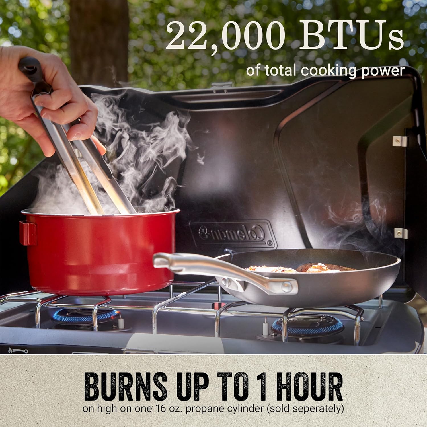 Detalle de Coleman Triton+ 2-Burner Propane Camping Stove with InstaStart Ignition