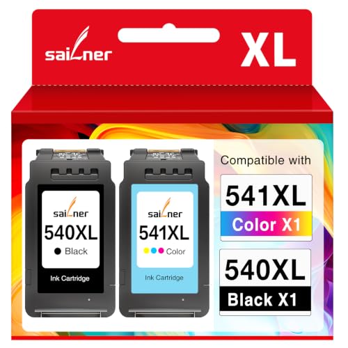 Detalle de SAILNER 540XL / 541XL: Cartuchos de tinta compatibles para Canon Pixma TS5150/ MG/ MX—negro y color