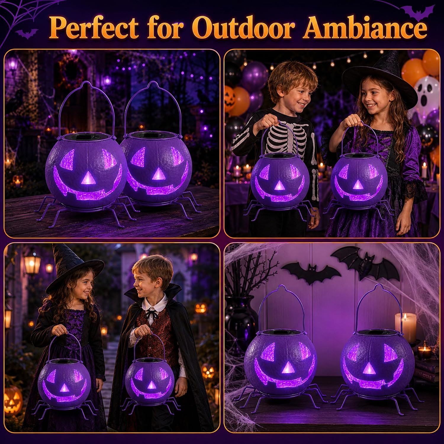 Detalle 2 de Solar Halloween Pumpkin Decor