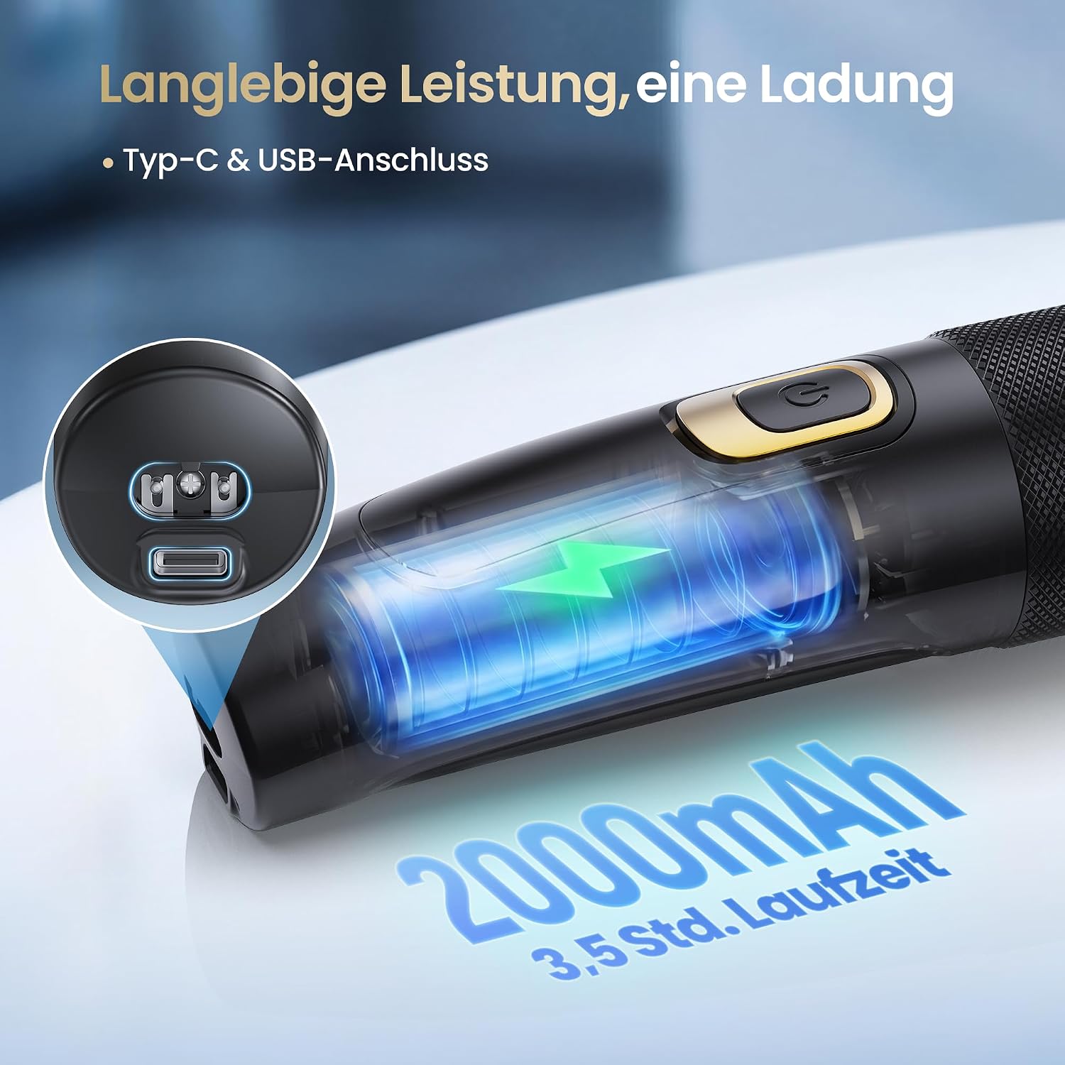Detalle de Jack&Rose 3-in-1 Haarschneidemaschine Kabellos mit Keramikklinge – Profi-Set für Zuhause