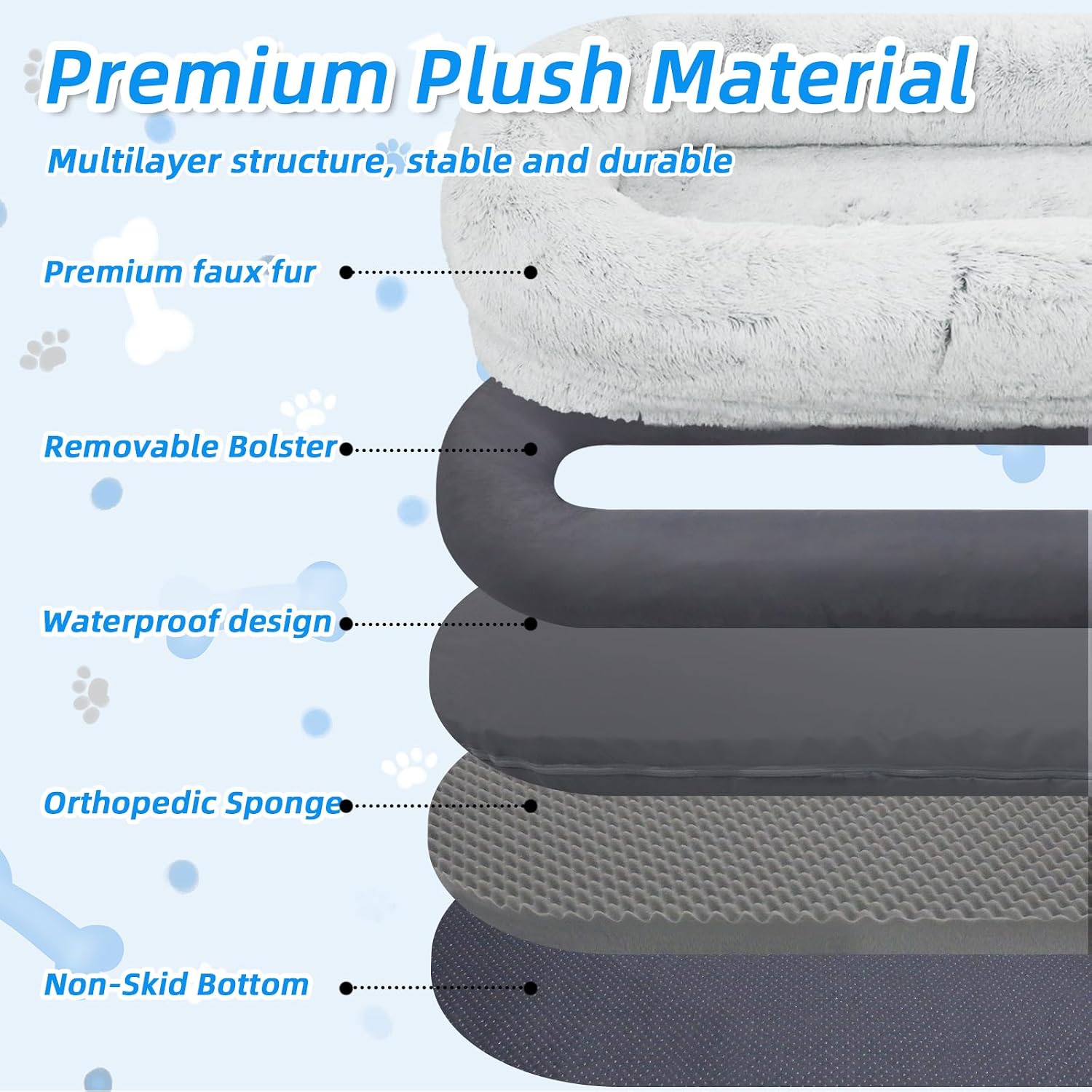 Detalle 2 de WROS Human Dog Bed 71x45x12