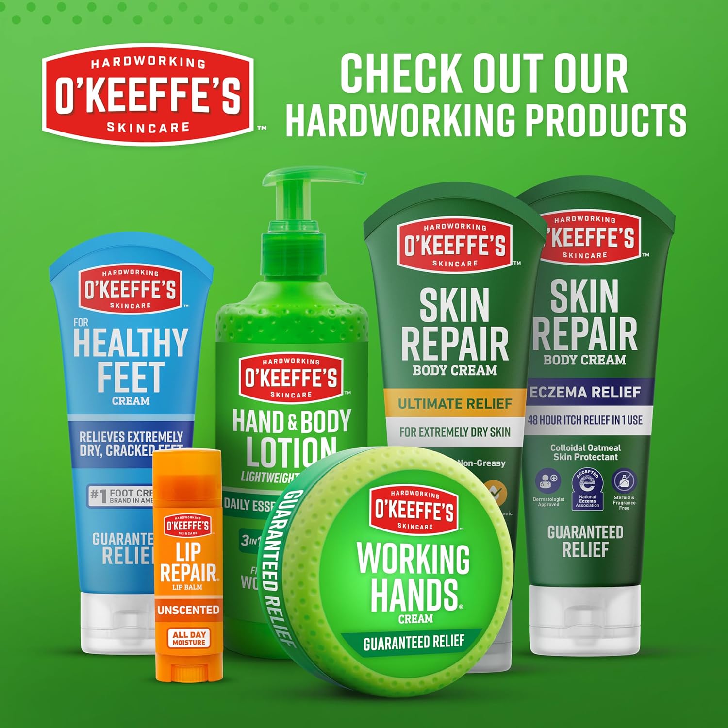 Thumbnail 6 de O'Keeffe’s Giftbox Set: Working Hands Hand Cream, Healthy Feet Foot Cream & Lip Repair Balm (Cherry + Vitamin E Oil)