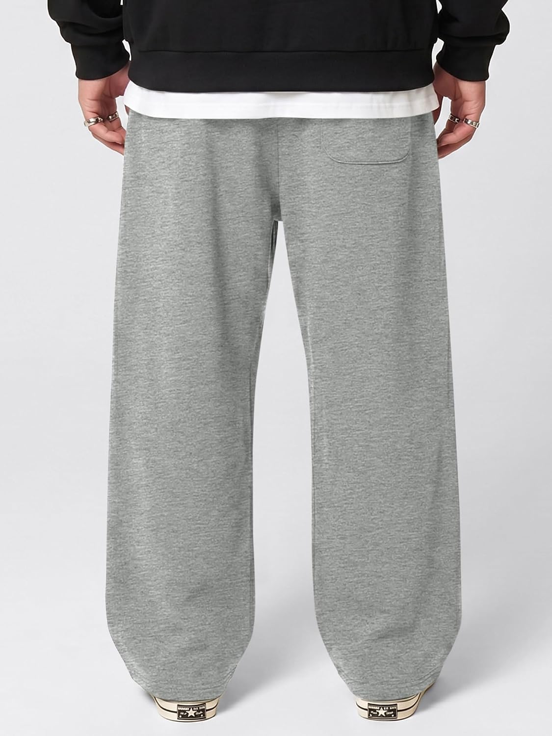 Thumbnail 3 de JMIERR ZM5M772082-P Men’s Wide-Leg Fleece Sweatpants with Zip Pockets