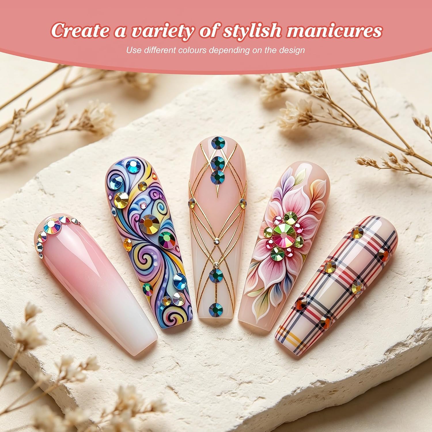 Thumbnail 5 de Artdone US-RS02 Resin Rhinestones, 3 mm, 28 Jelly AB Colors, 36,000 Pieces