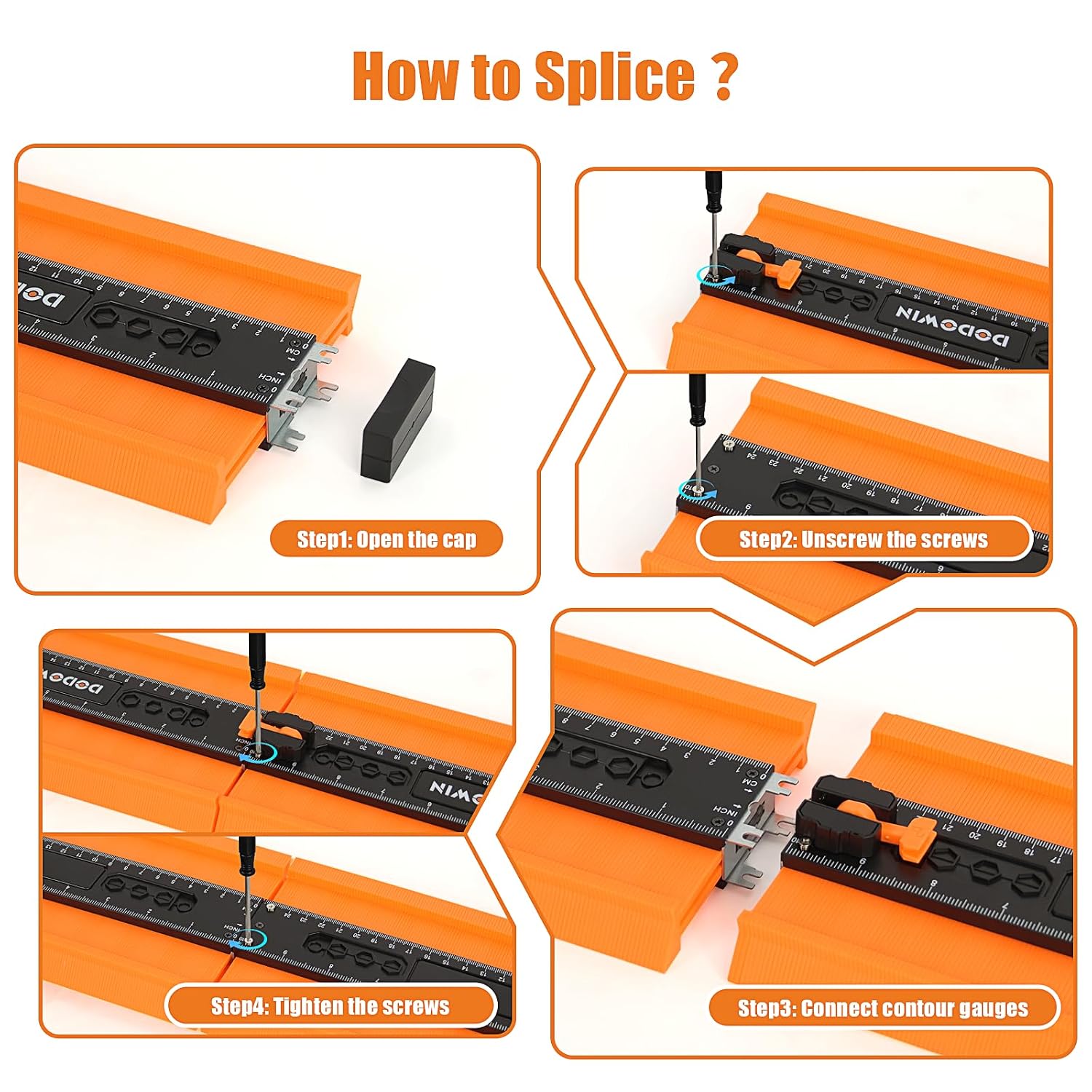 Thumbnail 4 de DODOWIN 20 Inch Contour Gauge Profile Tool with Unlimited Connection