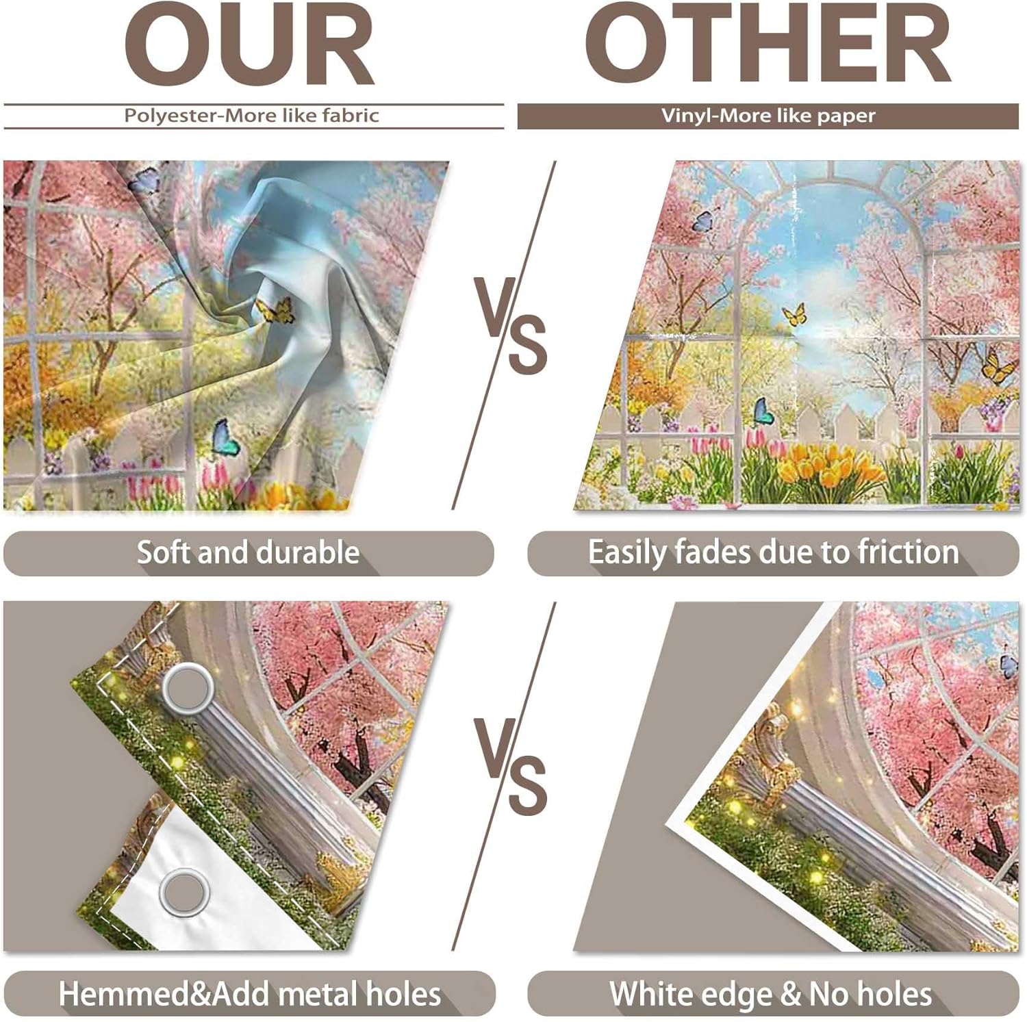 Thumbnail 4 de Luminora 7x5ft Spring Romantic Garden Window Scene Backdrop
