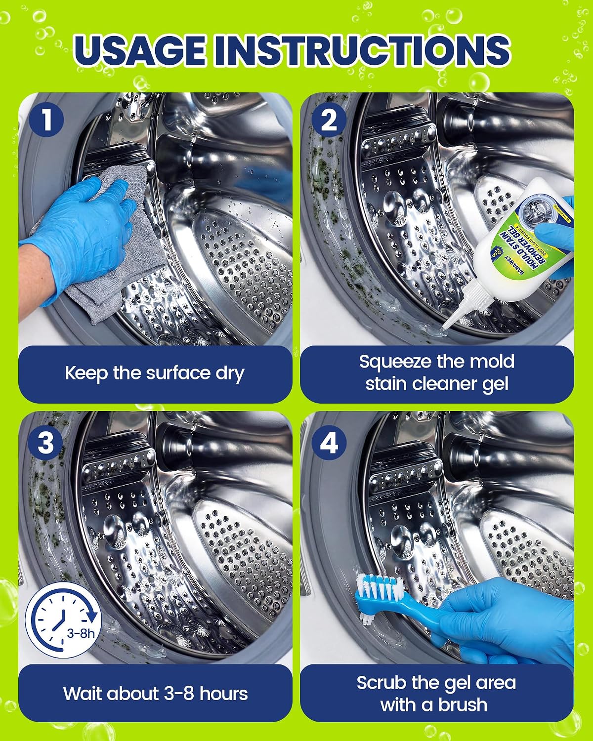 Detalle 2 de Banawey MSR001A Mould Remover Gel, 220 ml with Brush and Precision Tip