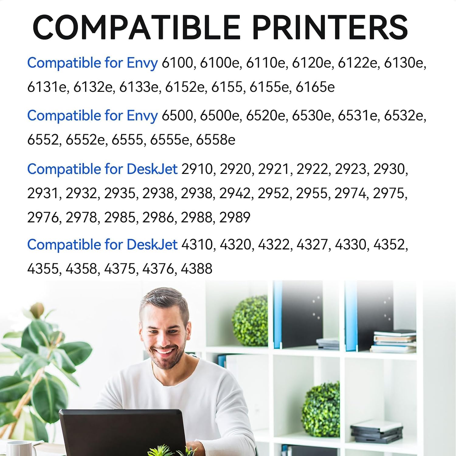 Detalle de Pitooler 68e High-Yield Ink Cartridge 2-Pack, Black and Colour, Upgraded Chip