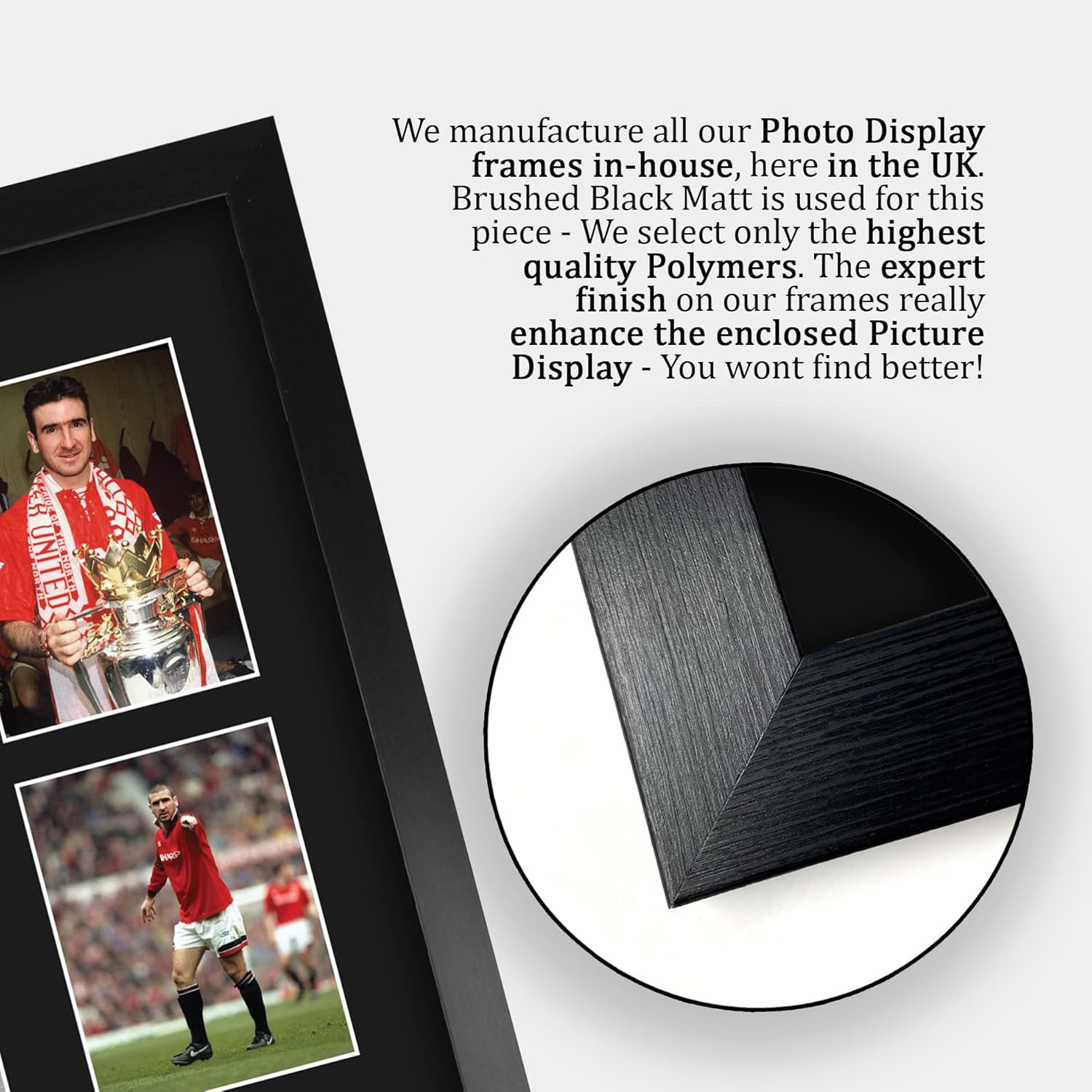 Thumbnail 5 de HWC Trading A3 FR Eric Cantona signed framed print (large A3) gift display