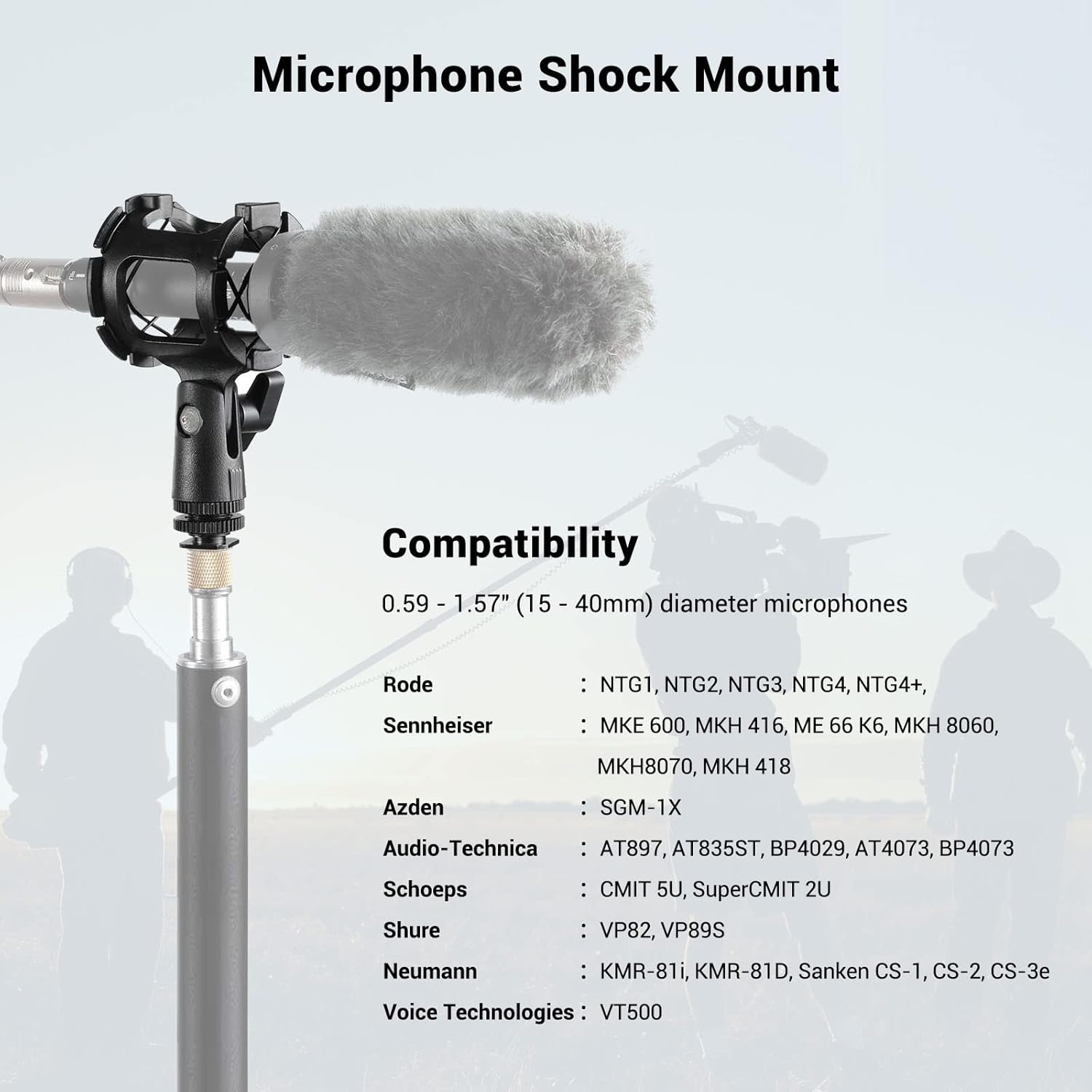 Thumbnail 1 de SMALLRIG Microfono Shock Mount 1859 per camera con cold shoe e boompoles