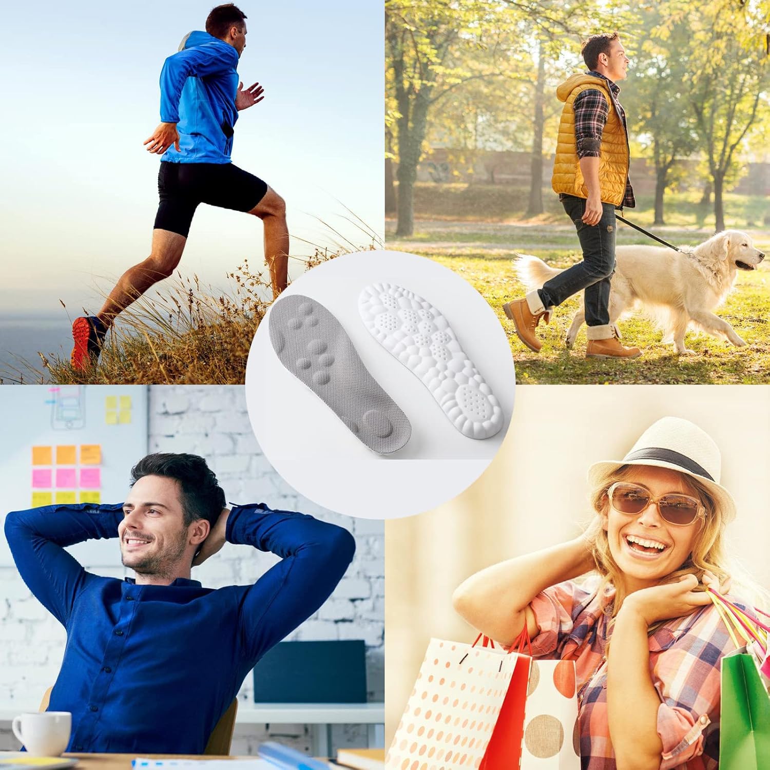 Thumbnail 6 de Memory Schaum Einlegesohlen mit Arch Support – Komfort & Fußmassage für Damen und Herren