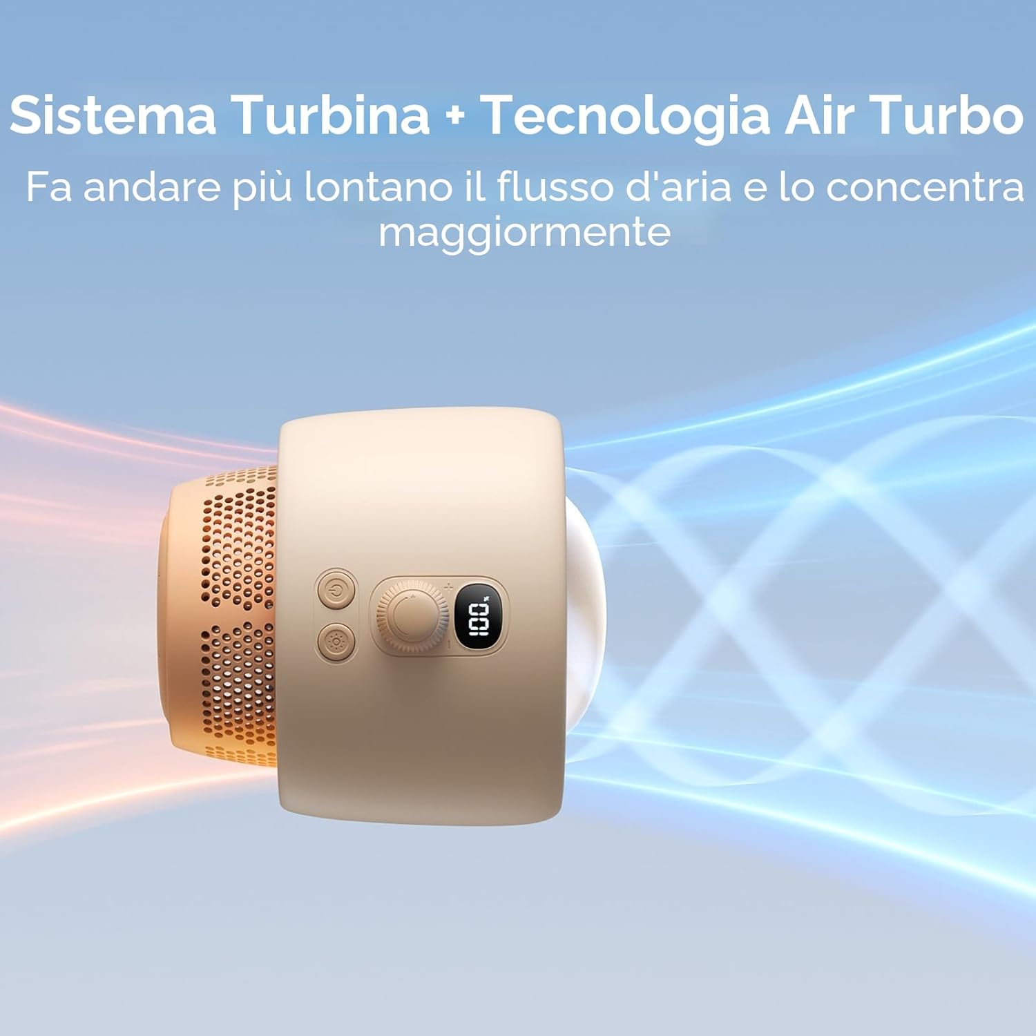Thumbnail 1 de JISULIFE ventilatore per passeggino senza pale, ricaricabile a batteria con Air Turbo e luce notturna
