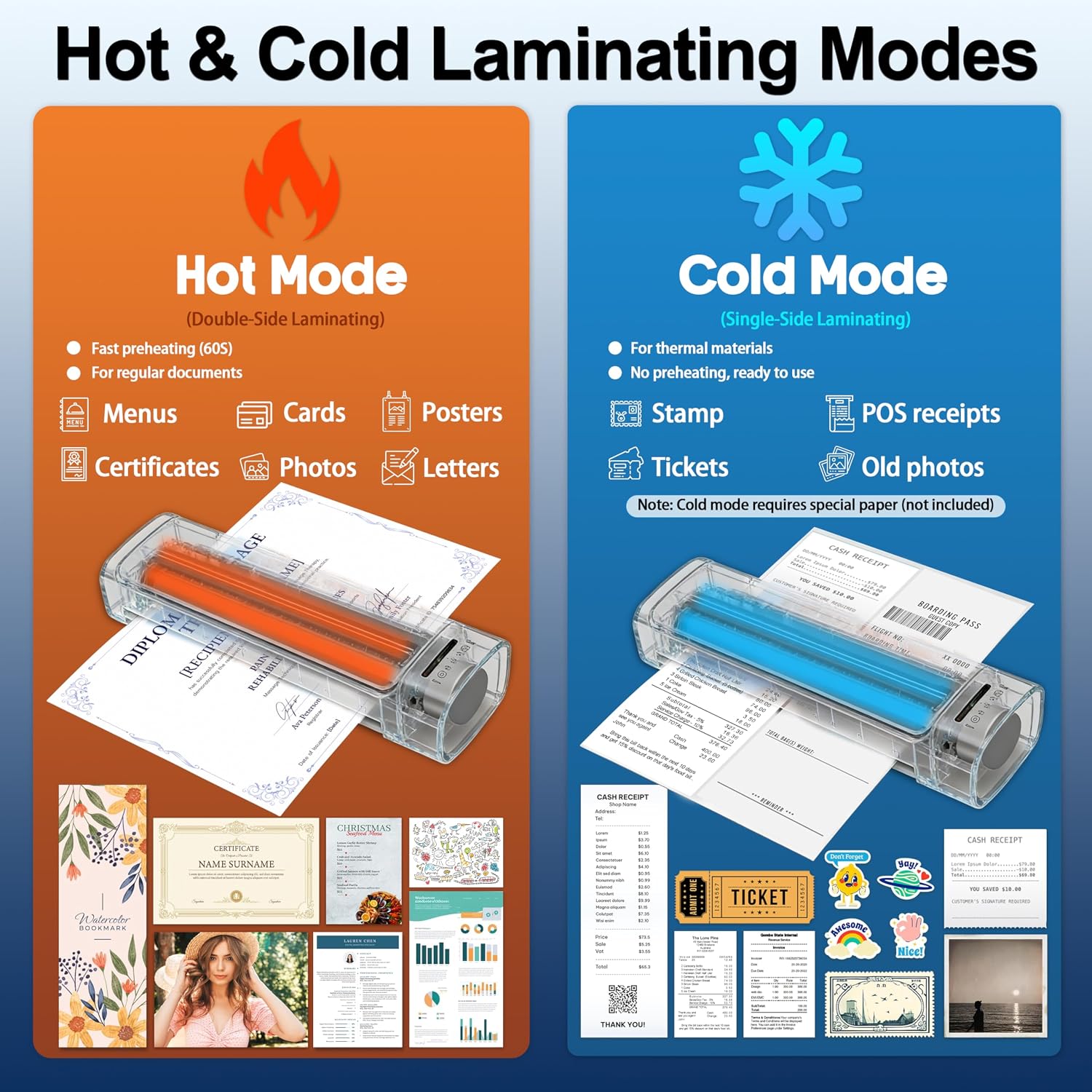 Detalle de Elysine 13-Inch Laminator, 11-in-1 Hot and Cold A3 Machine