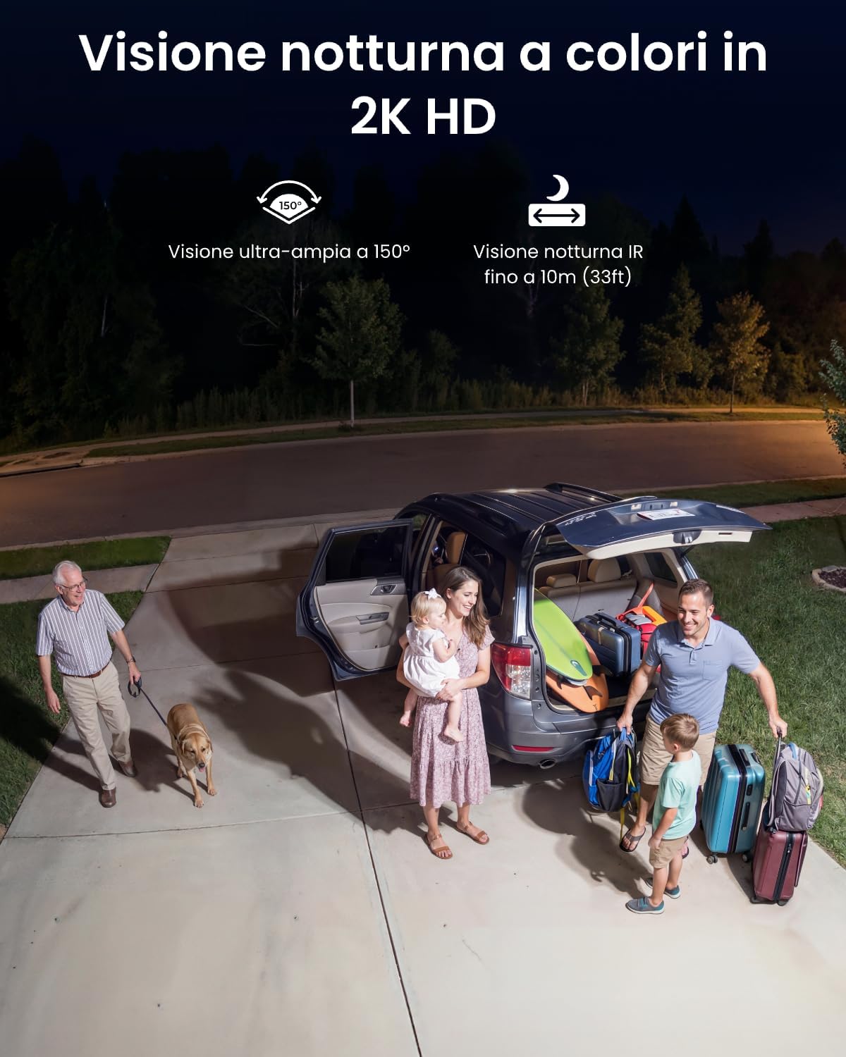 Thumbnail 3 de Reolink 2K Telecamera Wi‑Fi Esterno con Faro Solare — 150°, allarme sirena e visione notturna a colori