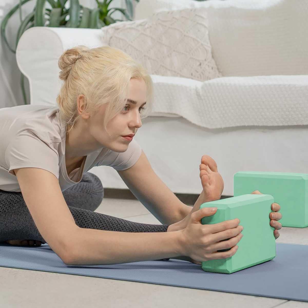 Thumbnail 6 de LULUWA 2 Blocchi Yoga in Schiuma EVA ad Alta Densità: supporto stabile per equilibrio e flessibilità