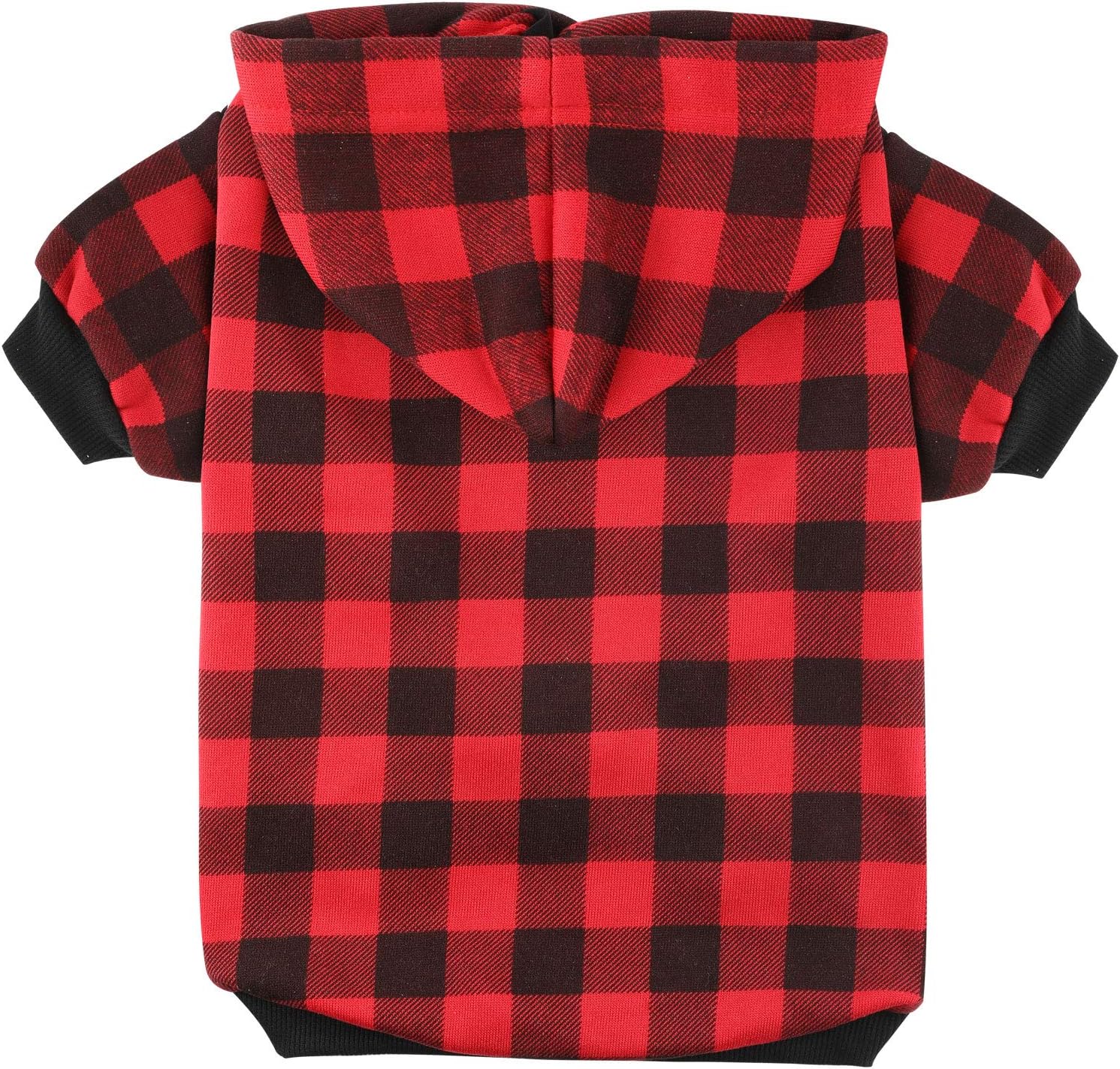 Detalle 2 de Blaoicni NN12091456 XXL Plaid Dog Hoodie with Fleece Fabric and Leash Opening
