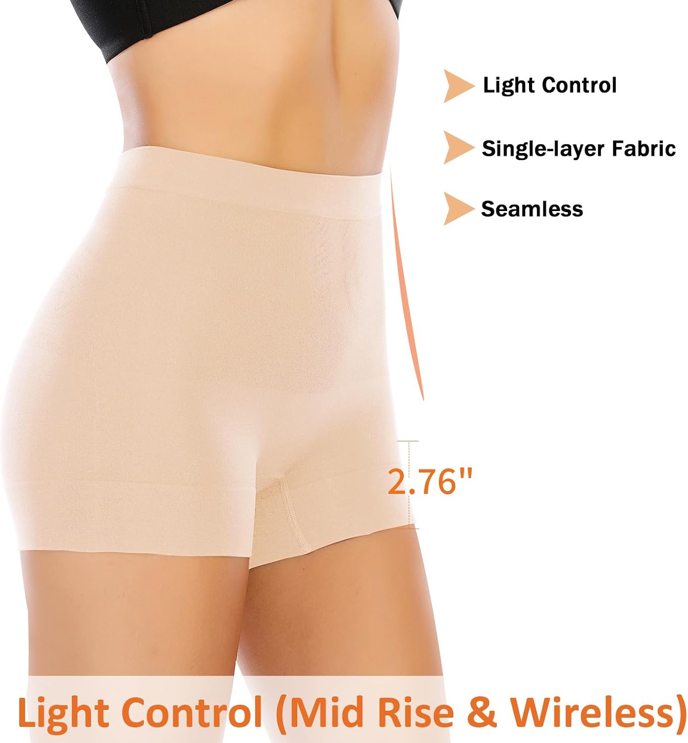 Thumbnail 3 de Womens Seamless Shaping Boyshorts Panties: Light to Medium Waist Control, No-Dig Comfort