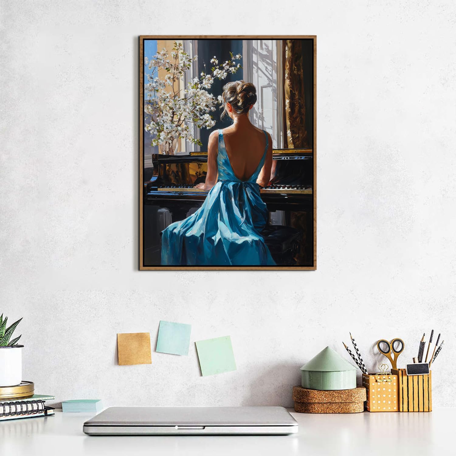 Thumbnail 4 de Vintage Decor Elegant Woman Wall Art (Wood Framed Canvas Prints), 12x16 inch