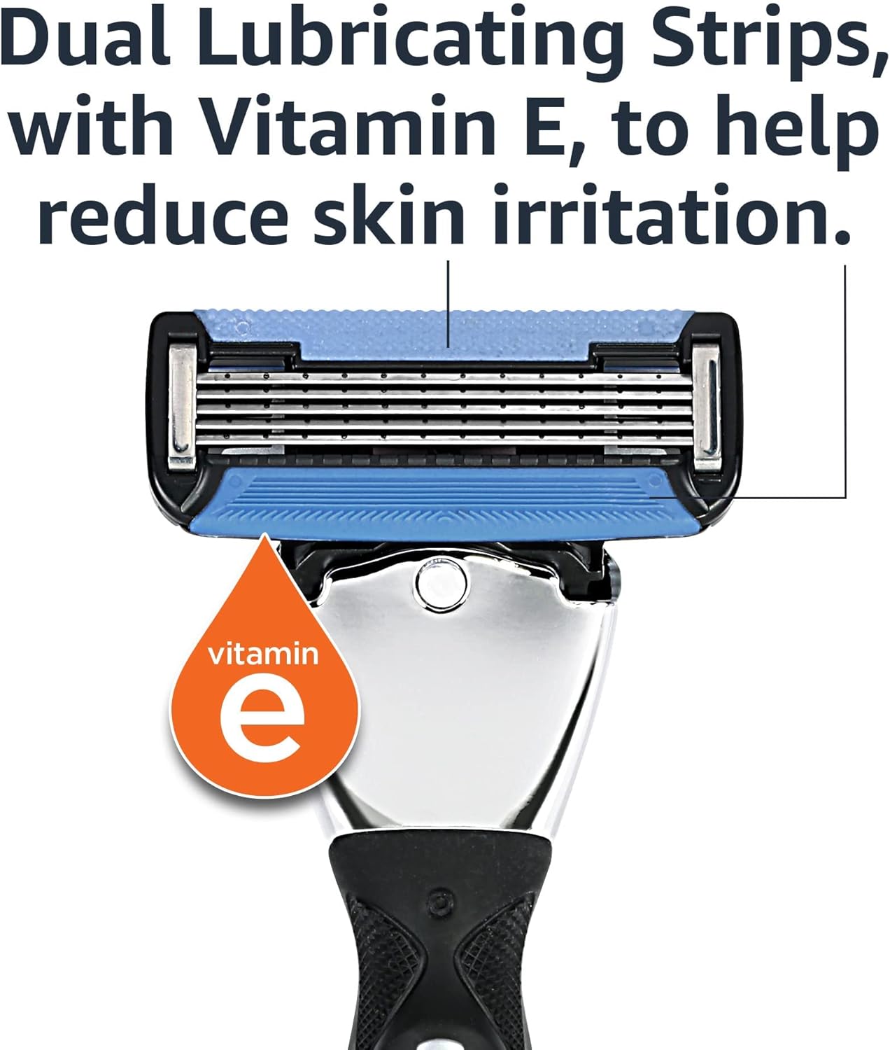 Thumbnail 3 de Amazon Basics 5-Blade MotionSphere Razor with Beard Trimmer: 2 Cartridges + Handle