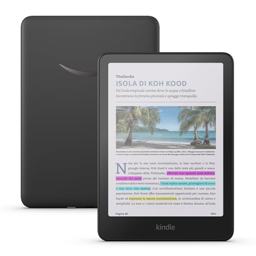 Detalle de Amazon Kindle Colorsoft (Ultimo modello) – Lettura a colori con schermo da 7'' e tonalità regolabile